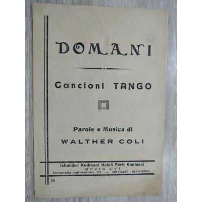 Domani / Cancioni tango  - Nota